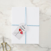 Hart snoepjes cadeaulabel (Met Touw)