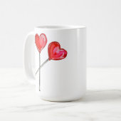 Hart snoepjes koffiemok (Voorkant links)