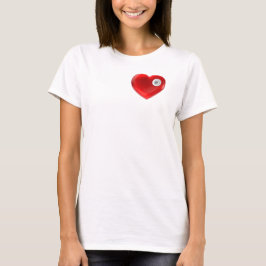 Hart Socket Plug Pair Love Gift Koppels T-shirt