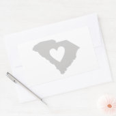 Hart South Carolina staat silhouet Rechthoekige Sticker (Envelop)