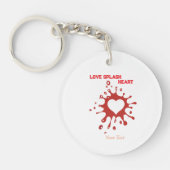Hart Spatart – Creatieve Liefdesuiting Design Sleutelhanger (Voorkant)