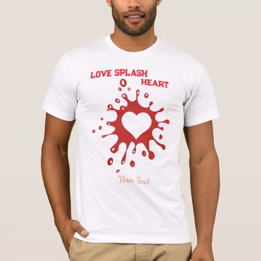 Hart Spatart – Creatieve Liefdesuiting Design T-shirt (Voorkant)
