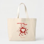 Hart Spatwerk Kunst – Creatief Liefdesuitdrukkings Grote Tote Bag (Voorkant)