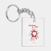 Hart Spatwerk Kunst – Creatief Liefdesuitdrukkings Sleutelhanger (Voorkant Links)