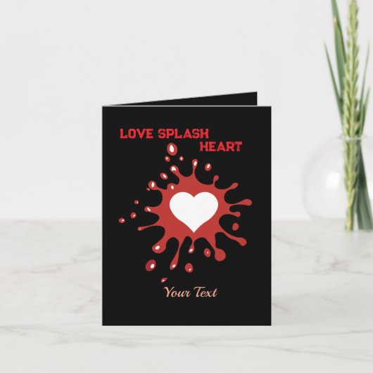 Hart Spatwerk Kunst – Creatieve Liefdesuitdringkun Kaart (Voorkant)