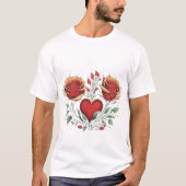 "🌹 Hart Speciaal Moment Design Stijl - 💐💐💐💐" T-shirt (Voorkant)