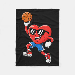 Hart speelt basketbal Valentijnsdag voor tienerjon Fleece Deken