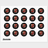 Hart spelen Badminton Valentijnsdag Valentijn M Ronde Sticker (Vel)