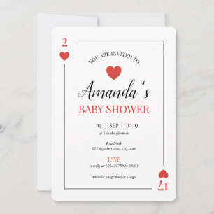 Hart Spelen Kaart Valentijnsdag Baby shower