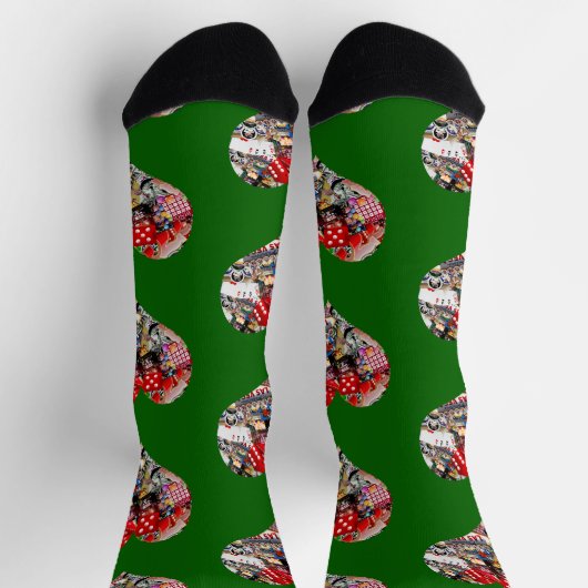 Hart Spelen Kaart Vorm Las Vegas Sokken (Top)