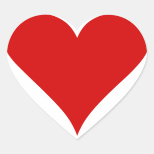 Hart Spelen Kaart Vorm Valentijnsdag Hart Sticker