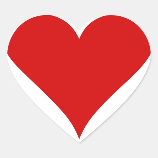 Hart Spelen Kaart Vorm Valentijnsdag Hart Sticker (Voorkant)