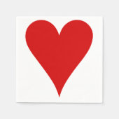 Hart Spelen Kaart Vorm Valentijnsdag Servet (Voorkant)
