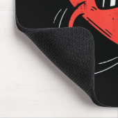 Hart spelen Voetbal Valentijnsdag Football Meisjes Muismat (Hoek)