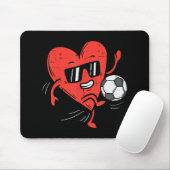 Hart spelen Voetbal Valentijnsdag Football Meisjes Muismat (Met muis)