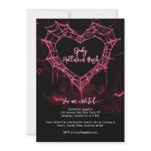 Hart Spider Web Roze Gotische Meisjes Halloween Pa