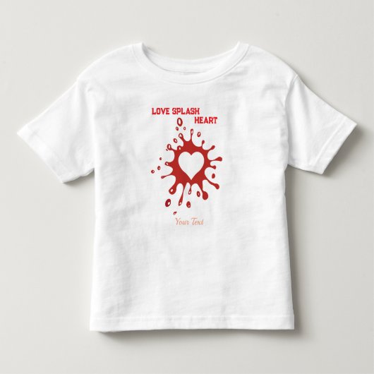 Hart Splash Art – Creatieve Liefdesuiting Design Kinder Shirts (Voorkant)