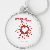 Hart Splash Art – Creatieve Liefdesuiting Design Sleutelhanger (Voorkant)