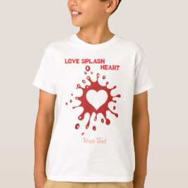 Hart Splash Art – Creatieve Liefdesuiting Design T-shirt