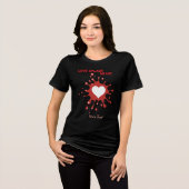 Hart Splash Art – Creatieve Liefdesuiting Design Tri-Blend Shirt (Voorkant volledig)