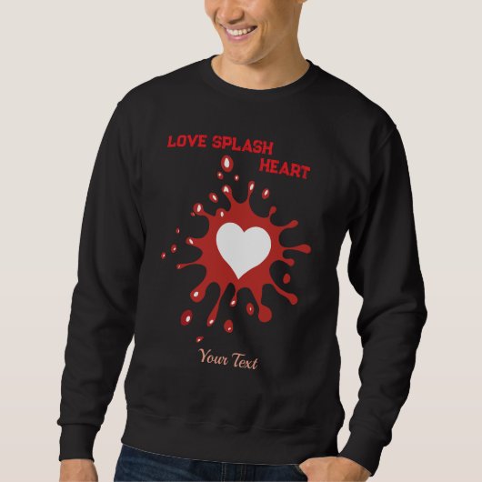 Hart Splash Art – Creatieve Liefdesuiting Design Trui (Voorkant)