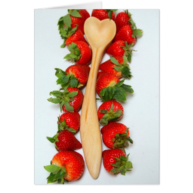 Hart Spoon met aardbeien (Voorkant)
