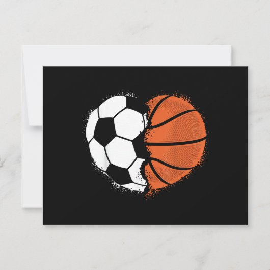 Hart Sport Voetbal Basketbal Bal Liefhebber Valent (Voorkant)
