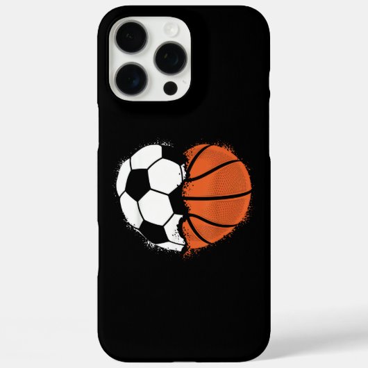 Hart Sport Voetbal Basketbal Bal Liefhebber Valent Case-Mate iPhone Case (Achterkant)