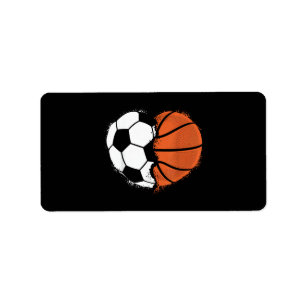 Hart Sport Voetbal Basketbal Bal Liefhebber Valent Etiket