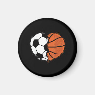 Hart Sport Voetbal Basketbal Bal Liefhebber Valent Magneet