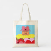 Hart spreken over liefde: wit tote bag (Achterkant)