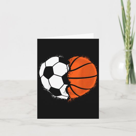 Hart Srts Voetbal Basketbal Bal Liefhebber Valenti Kaart (Voorkant)