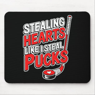 Hart stelen zoals ik puck steel Valentijnsdag H Muismat