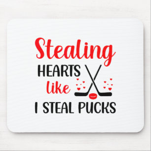 Hart stelen zoals ik puck steel Valentijnsdag H Muismat