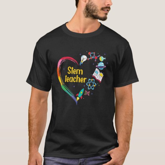 Hart STEM Leraar Waardering school T-shirt (Voorkant)