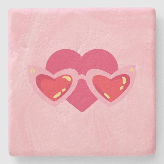 Hart Stenen Onderzetter (Voorkant)