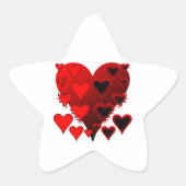hart ster sticker (Voorkant)