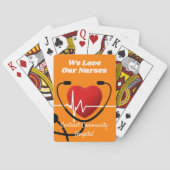 Hart, stethoscoop en ECG-verpleegsters Pokerkaarten (Achterkant)