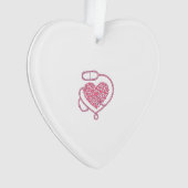 Hart Stethoscoop Medische Liefde Vector T-shirt On Ornament (voorkant)