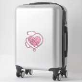Hart Stethoscoop Medische Liefde Vector T-shirt On Sticker (Koffer)