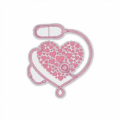 Hart Stethoscoop Medische Liefde Vector T-shirt On Sticker (Voorkant)