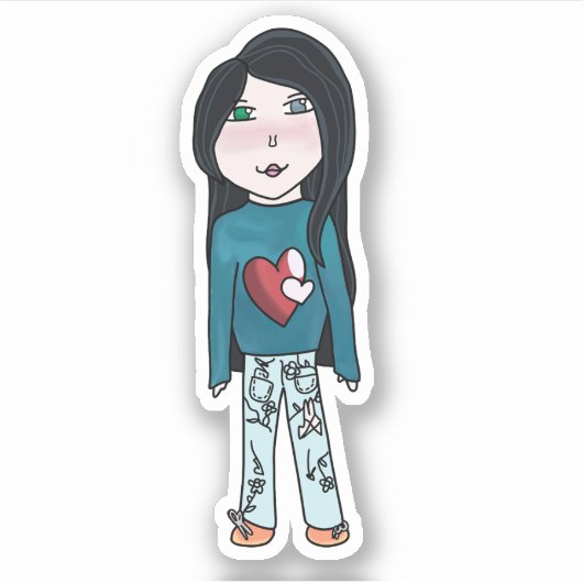 hart sticker (Voorkant)