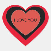 Hart Sticker Ik hou van je (Voorkant)