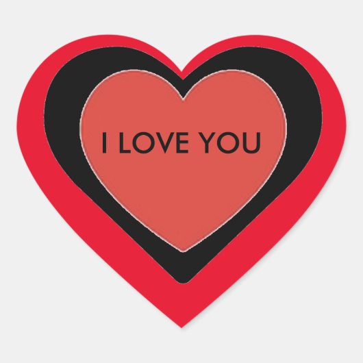 Hart Sticker Ik hou van je (Voorkant)