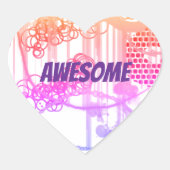 Hart Sticker met abstract ontwerp (Voorkant)