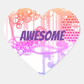 Hart Sticker met abstract ontwerp
