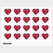 Hart sticker met liefde (Vel)