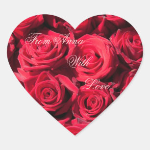 Hart sticker met liefde