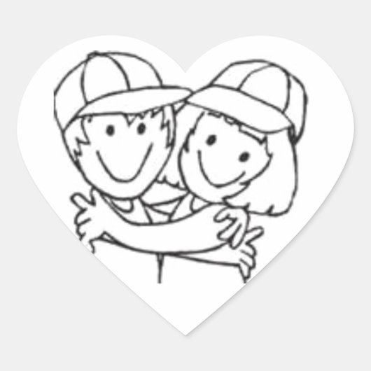 Hart Sticker | Onbezorgd kamperen (Voorkant)