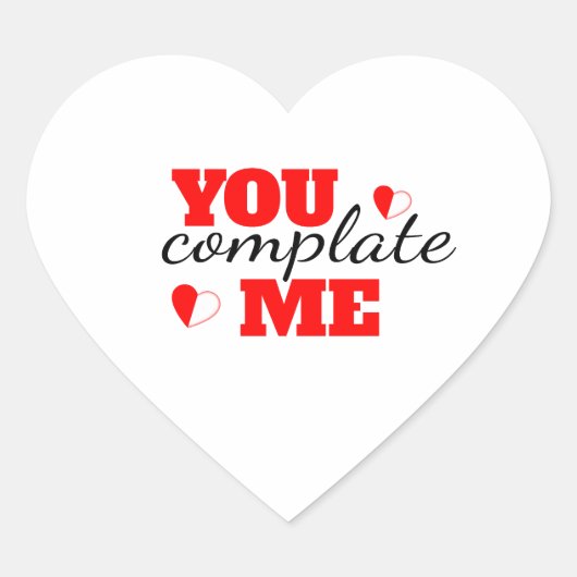 Hart Sticker - Schattigee Liefde Decal (Voorkant)